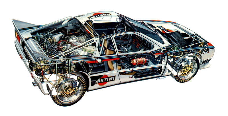 Illustration for article titled Lancia Cutaway drawing